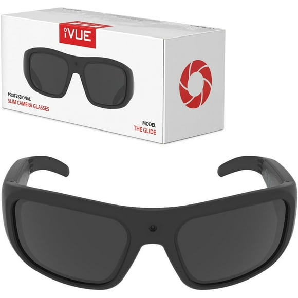 Glide 1080P HD Camera Glasses Video Recording Sport Sunglasses DVR Eyewear, 30fps, 64GB Memory