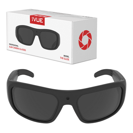 Glide 1080P HD Camera Glasses, Video Recording Sunglasses DVR Eyewear, 30fps, 64GB Memory