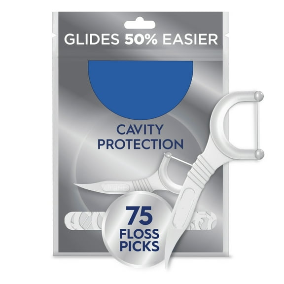 Glide Cavity Protection Dental Floss Picks, Helps Prevent Cavities, 75 Count