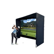 Glide Gear - Golf Practice Simulator Backdrop Complete Enclosure Poles & Impact Screen - 10' x 8'