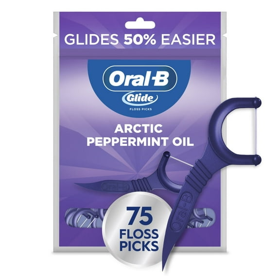 Glide Peppermint Dental Floss Picks with Arctic Peppermint Oil Flavor, 150 Picks