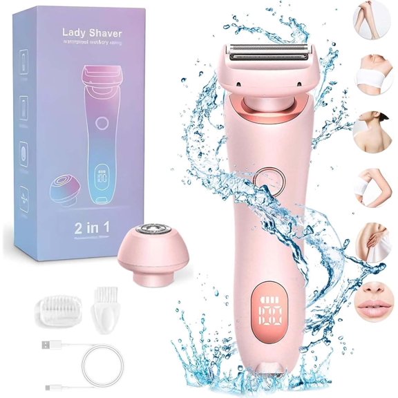 Glide Pro 3.0 Razor, Dusk Razor for Women, Dusk Glide Pro 3.0 Shaver, Duskofficial - 2 in 1 Electric Silk Glide Pro Shaver, Painless Hair Removal, Wet & Dry for Leg Arm Underarm Pubic Area
