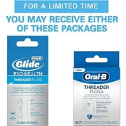 Glide Threader Floss, 30-Count Boxes of Single-Use Packets (Pack of 4)
