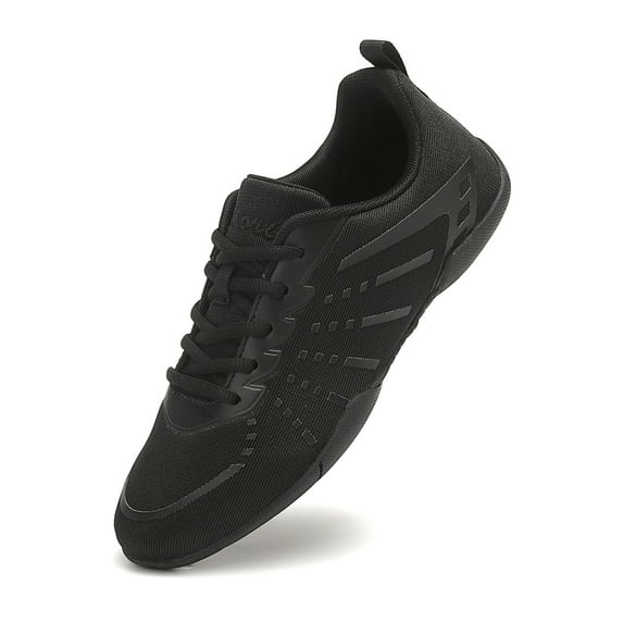 GlideMoves Black Cheer Shoes Girls Dance Sneakers Women Training Competition Tumbling Athletic Mesh style breathable Big Kid Size 2.5