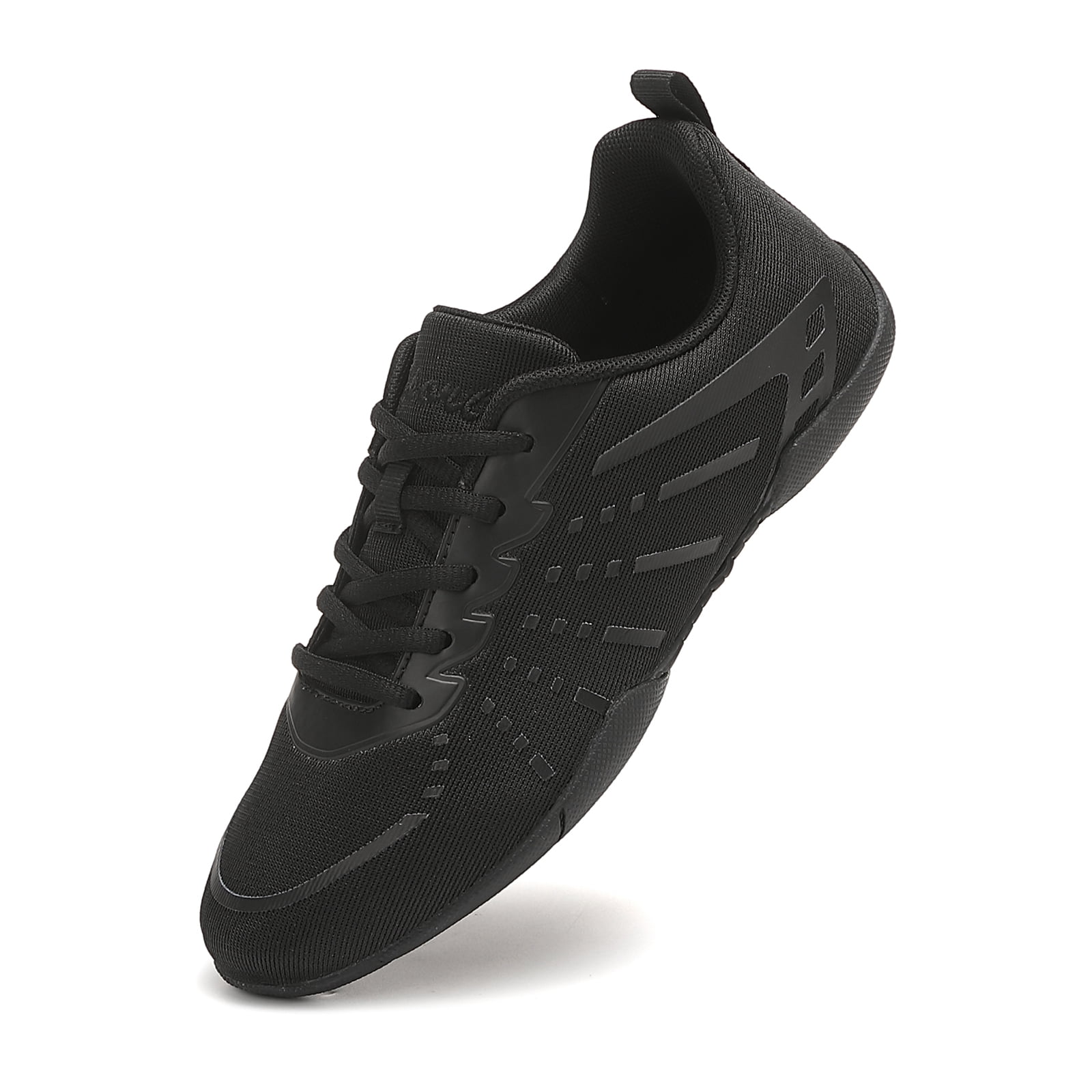 GlideMoves Black Cheer Shoes Girls Dance Sneakers Women Training Competition Tumbling Athletic Mesh style breathable Big Kid Size 3.5