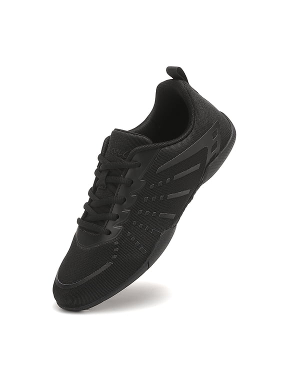 Black Cheer Shoes Girls Dance Sneakers Women Training Competition Tumbling Athletic Mesh style breathable Big Kid Size 4