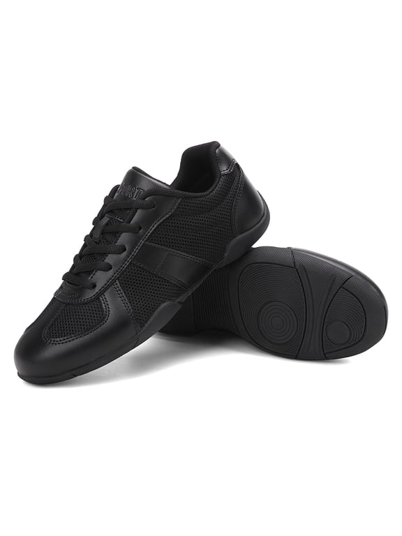 Black Cheer Shoes Girls Jump Tumbling Women Exercise Aerobic Fitness Dance Training Youth School Student Team Athletic Competition Women 6.5