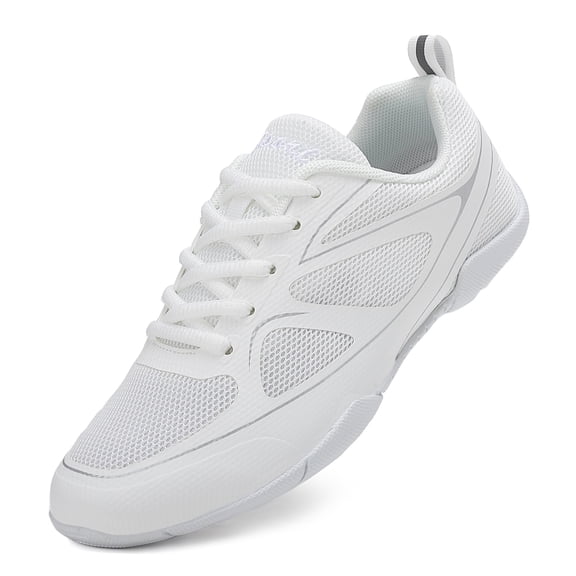GlideMoves White Cheer Shoes Girls Dance Sneakers Women Tennis Training Competition Tumbling Athletic Youth Hip Hop 2522 Big Kid Size 2.5