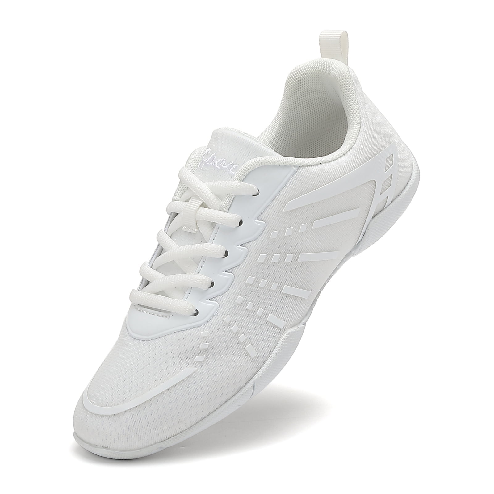 GlideMoves White Cheer Shoes Girls Dance Sneakers Women Training Competition Tumbling Athletic Mesh style breathable Big Kid Size 3.5
