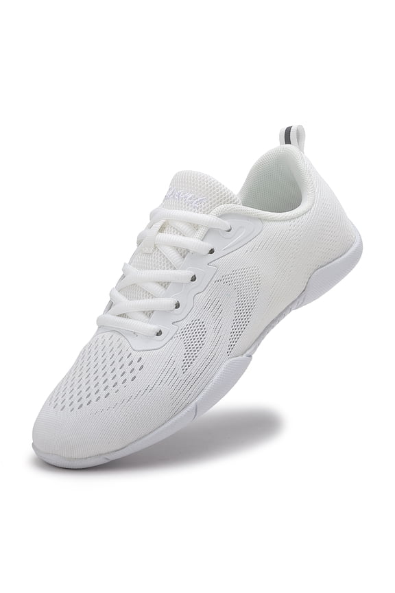 White Cheer Shoes Girls Dance Sneakers Women Training Competition Tumbling Athletic Mesh style breathable 2527 Women 10.5