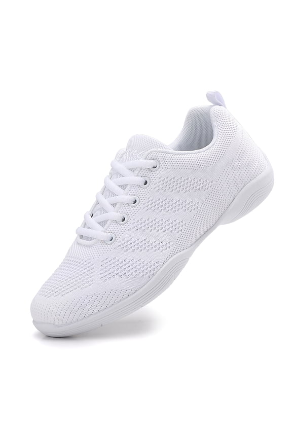White Cheer Shoes Girls Dance Sneakers Women Training Competition Tumbling Athletic Mesh style breathable 2323 Women 8.5
