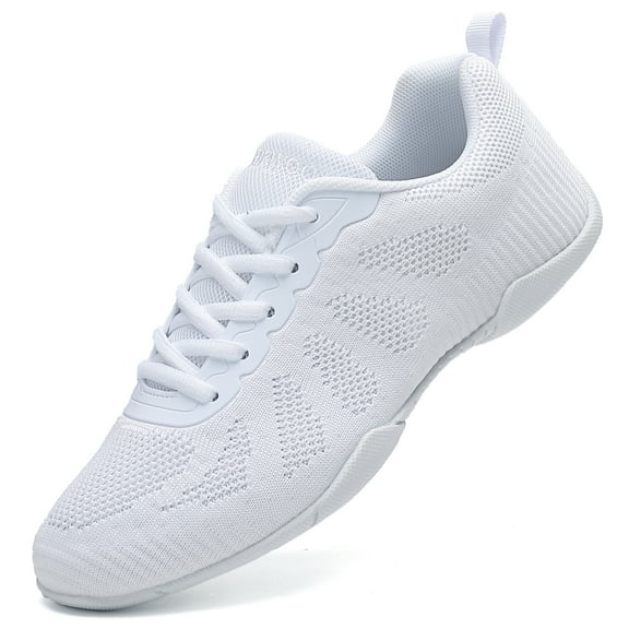 GlideMoves White Cheer Shoes Girls Dance Sneakers Women Training Competition Tumbling Athletic Mesh style breathable 2316 Women 8.5