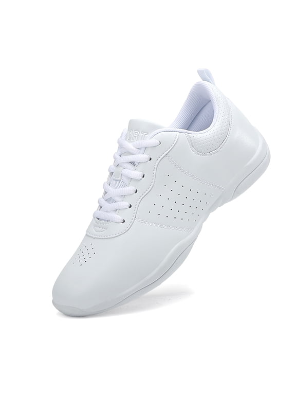 White Cheer Shoes Girls Jump Tumbling Women Exercise Aerobic Fitness Dance Training Youth School Student Team Athletic Competition 2125 Women 9.5