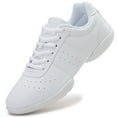 thumbnail image 1 of GlideMoves White Cheer Shoes Girls Jump Tumbling Women Exercise Aerobic Fitness Dance Training Youth School Student Team Athletic Competition Big Kid Size 1.5, 1 of 7