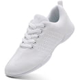 thumbnail image 1 of GlideMoves White Cheer Shoes Girls lightweight Dance Sneakers Women Training Competition Tumbling Athletic Mesh style breathable Big Kid Size 2.5, 1 of 7