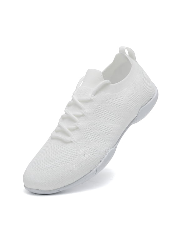White Cheerleading shoes girls dance sports shoes ladies training competition Tumbling Athletic 2502 Women 10.5