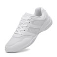 thumbnail image 1 of GlideMoves White Girls Cheerleading Dancing Shoes Youth Team Athletic Training Tennis Walking Breathable Competition Cheer Sneakers Big Kid Size 2, 1 of 7