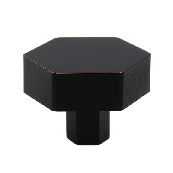 GlideRite 1-1/2 Inch Solid Hexagon Oil Rubbed Bronze Cabinet Knob