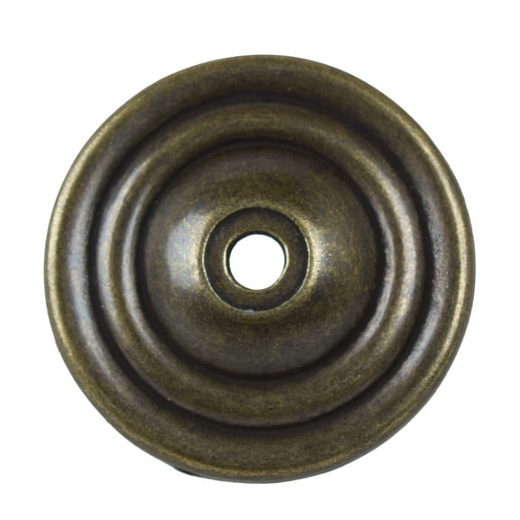 GlideRite 1-1/2 in. Round Thin Classic Cabinet Backplate, Antique Brass