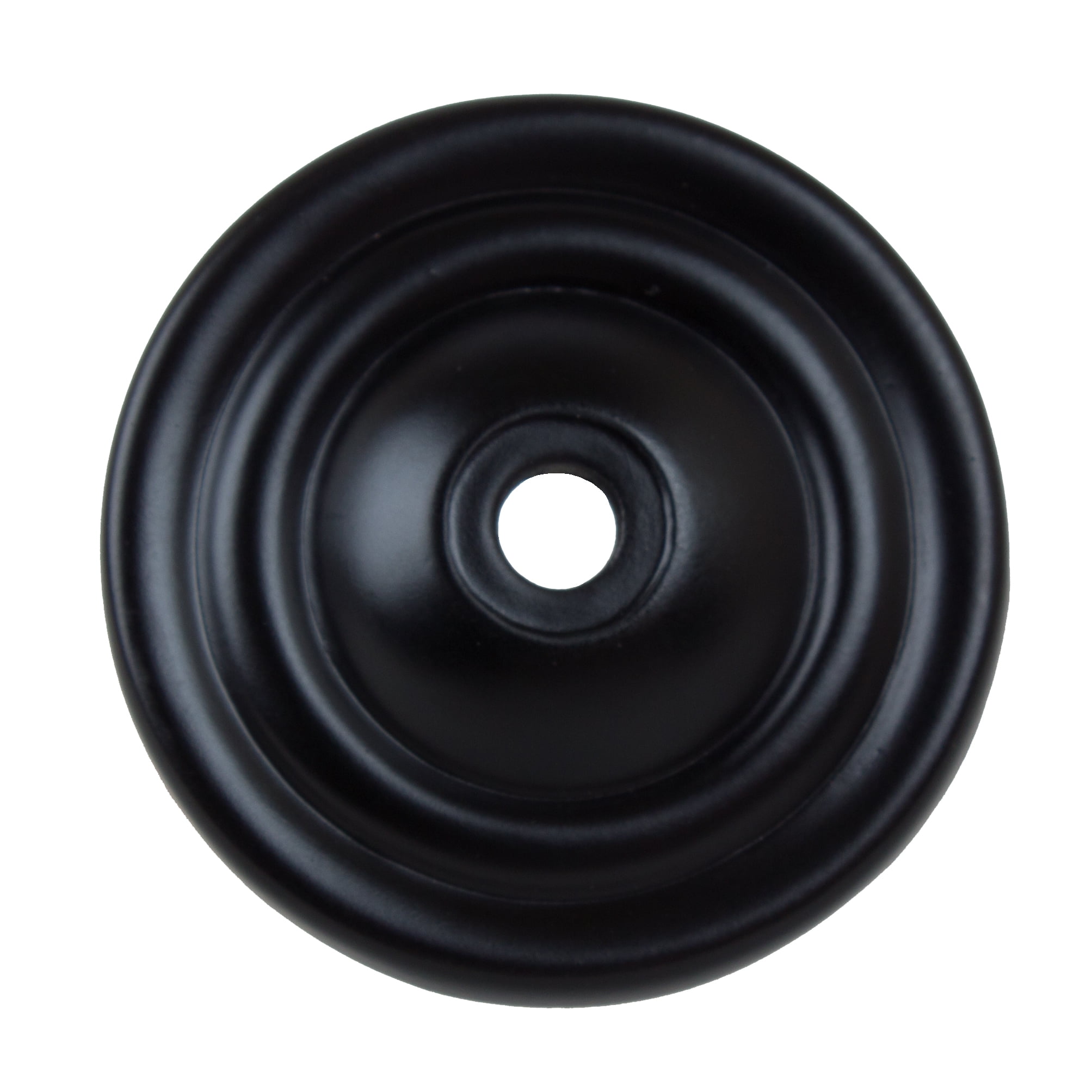 GlideRite 1-1/2 in. Round Thin Classic Cabinet Backplates, Matte Black ...