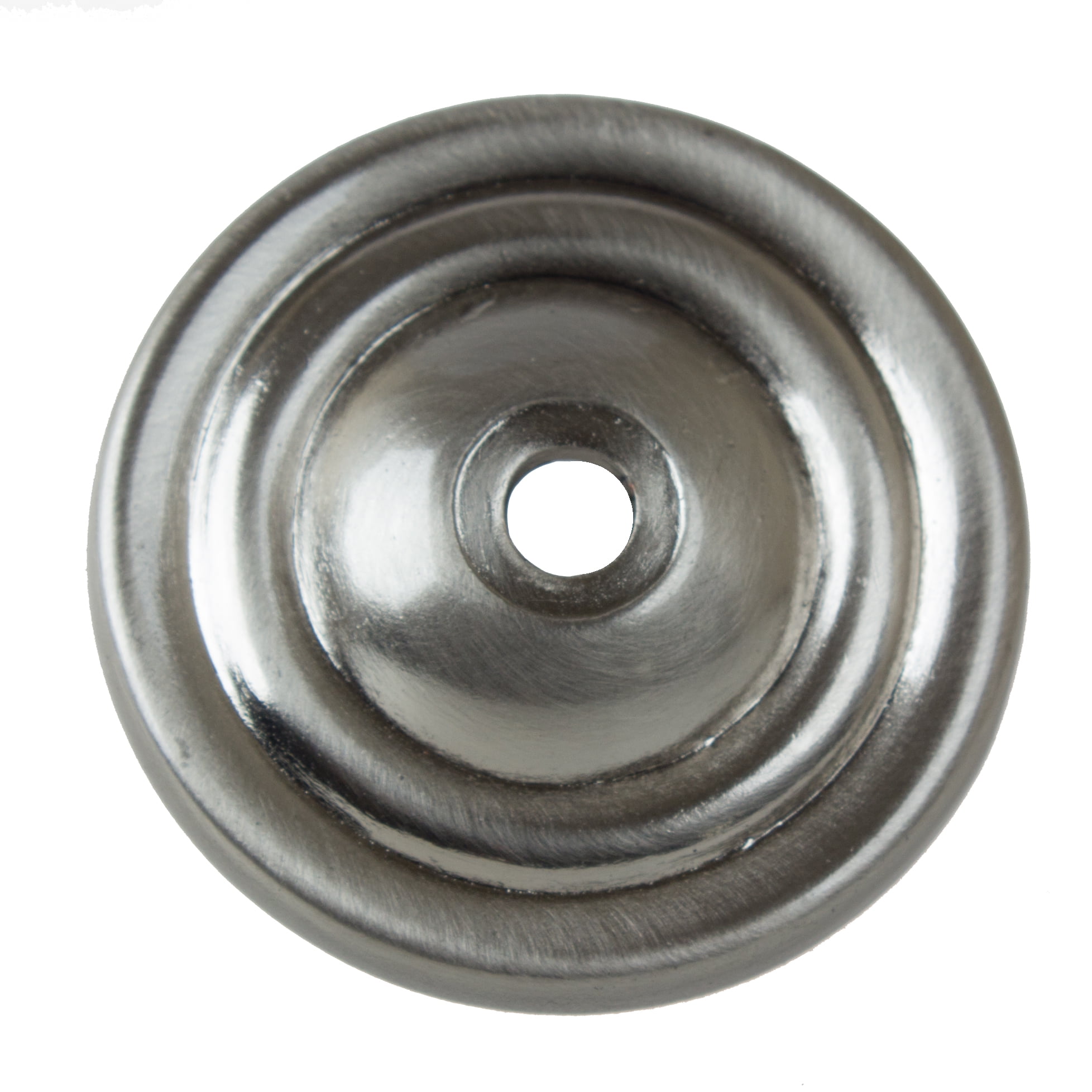 1-1/2 in. Satin Nickel Round Thin Classic Cabinet Knob Backplate (10-Pack)