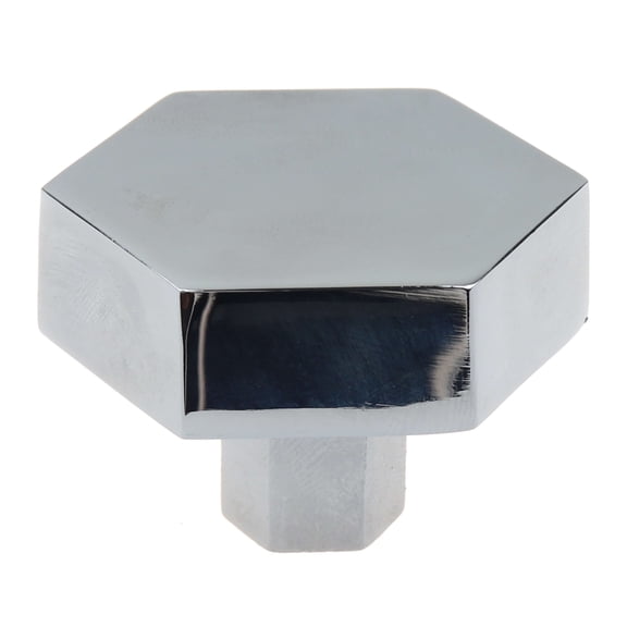 GlideRite 1-1/2 in. Solid Hexagon Cabinet Knob, Polished Chrome