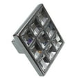 thumbnail image 1 of GlideRite 1-1/2 in. Square Crystal Cabinet Knob with Polished Chrome Base, 1 of 4