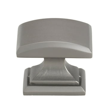 GlideRite 1-1/4 in. Domed Convex Square Cabinet Knob, Graphite Gray - 5740-GPH, 10 Pack