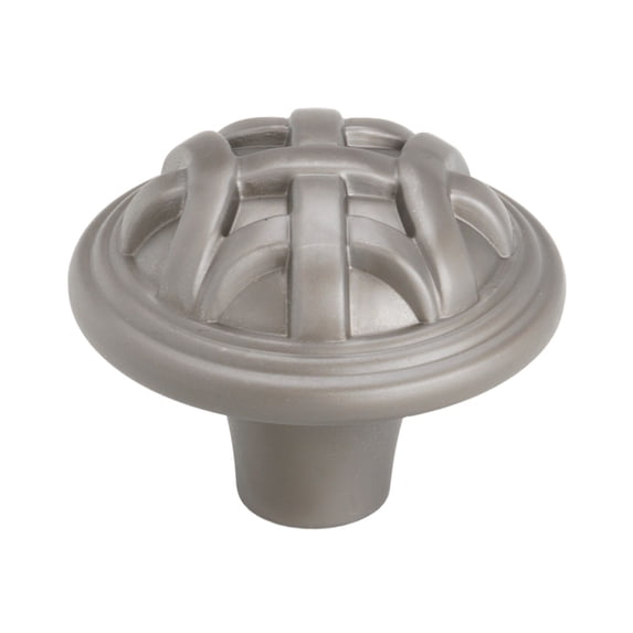 GlideRite 1-1/4 in. Round Braided Cabinet Knob, Graphite Gray - 82115-GPH, 10 Pack