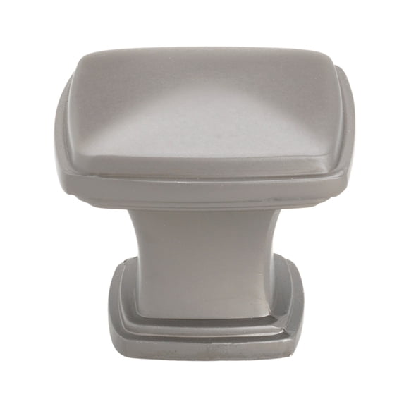 GlideRite 1-1/4 in. Square Decorative Cabinet Knob, Graphite Gray - 81091-GPH, 10 Pack