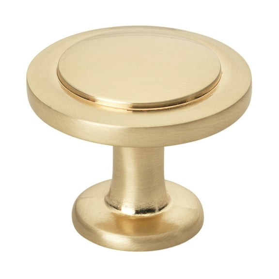 GlideRite 1-1/4 in. Classic Round Ring Cabinet Knob, Champagne Gold - 80960-CHPG, 10 Pack