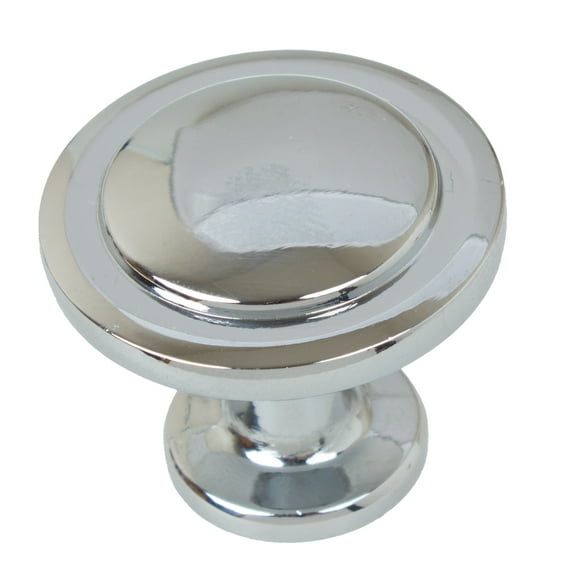 GlideRite 1-1/4 in. Classic Round Ring Cabinet Knob, Polished Chrome