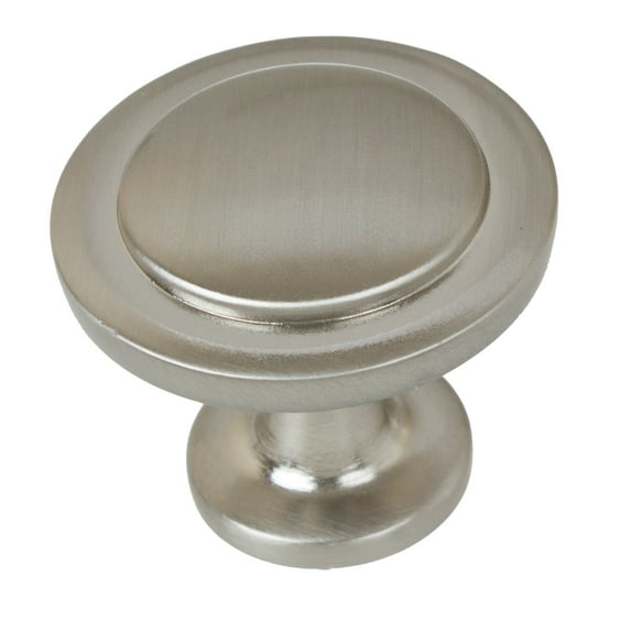 GlideRite 1-1/4 in. Classic Round Ring Cabinet Knob, Satin Nickel