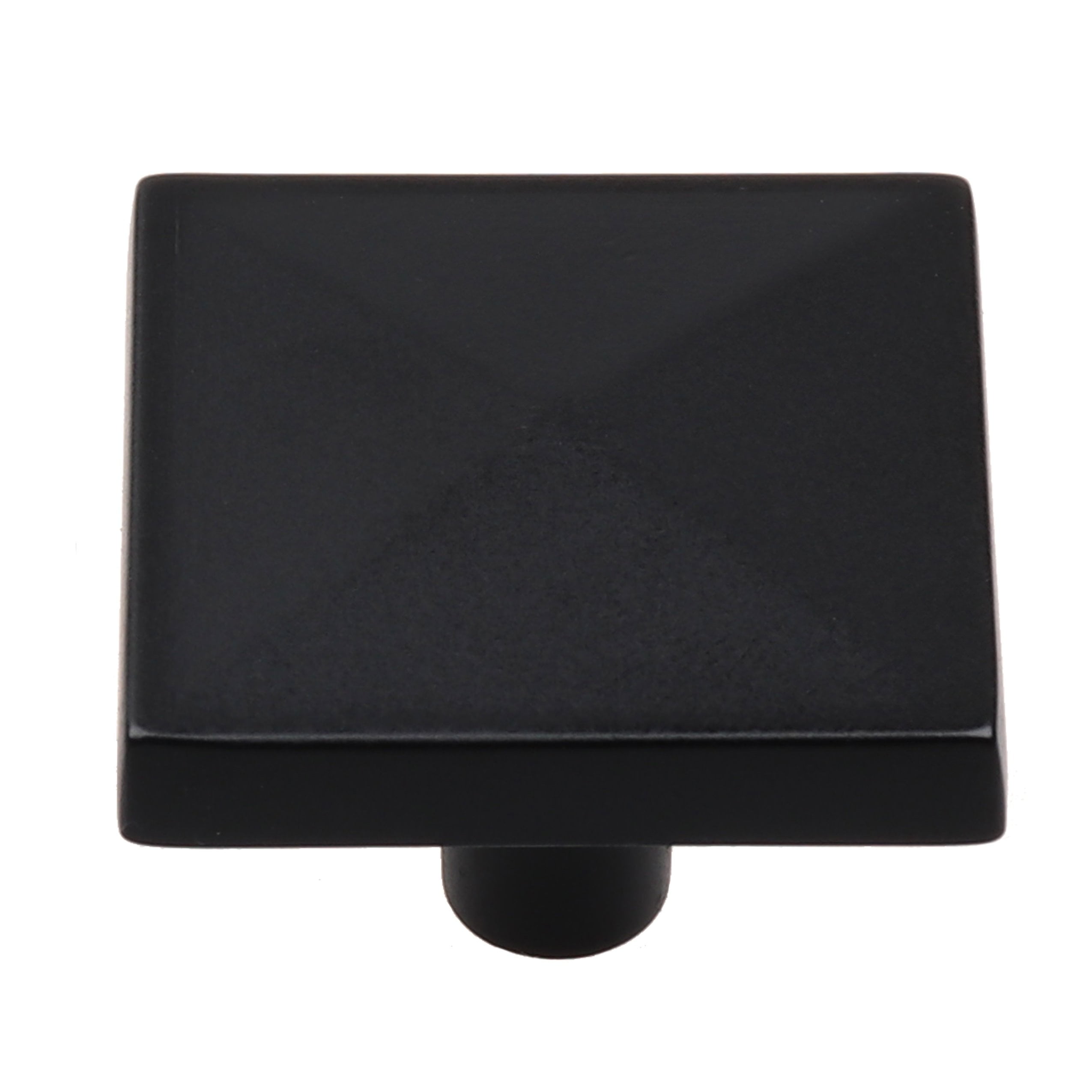 Matte Black Square Cabinet Knobs with Mounting Hardware, Pack of 10