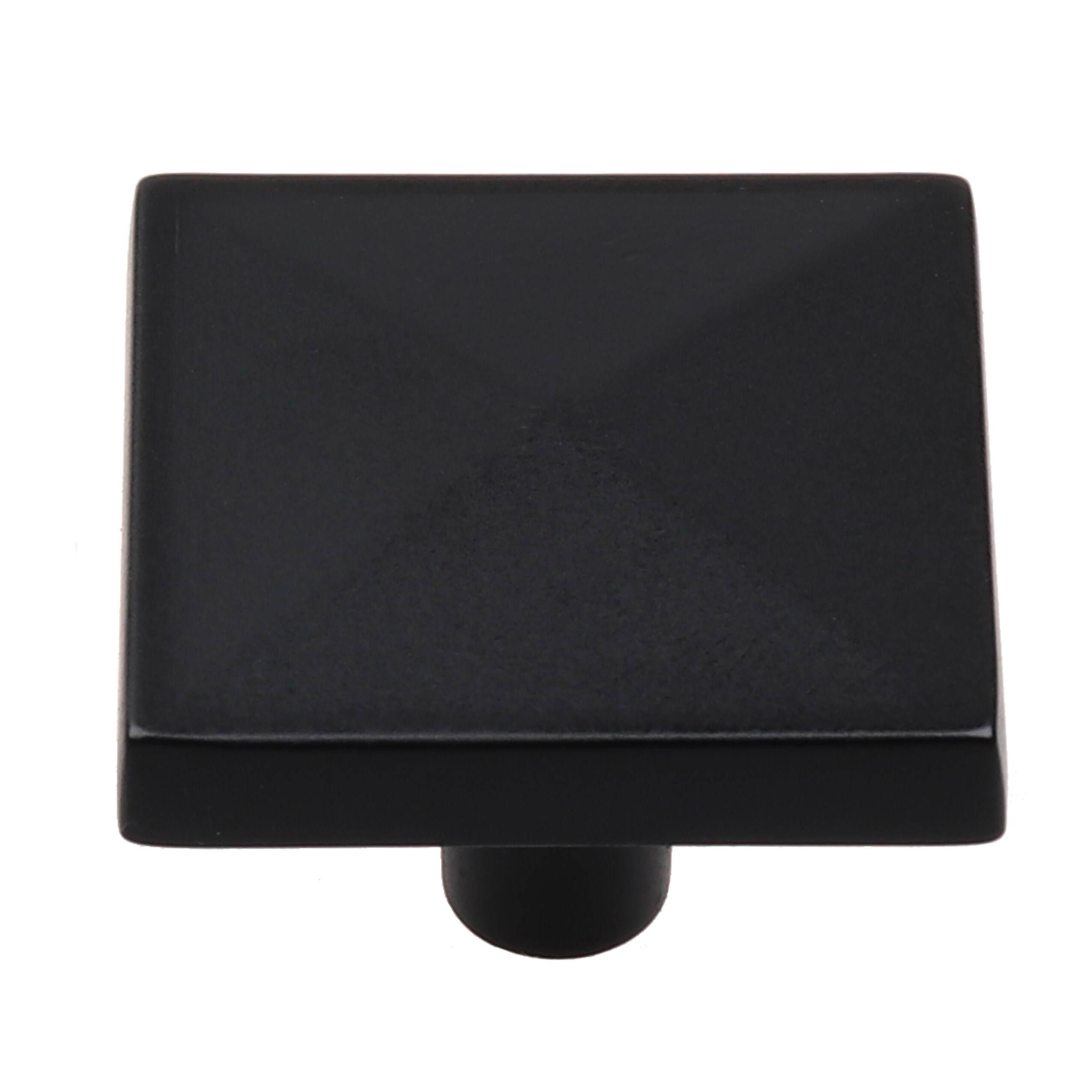 GlideRite 1-1/4 in. Classic Square Pyramid Cabinet Knobs, Matte Black, Pack of 5 - image 1 of 4