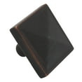 thumbnail image 1 of GlideRite 1-1/4 in. Classic Square Pyramid Cabinet Knobs, Oil Rubbed Bronze, Pack of 10, 1 of 4