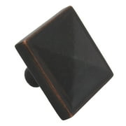GLIDERITE HARDWARE GlideRite 1-1/4 in. Classic Square Pyramid Cabinet Knobs, Oil Rubbed Bronze, Pack of 10