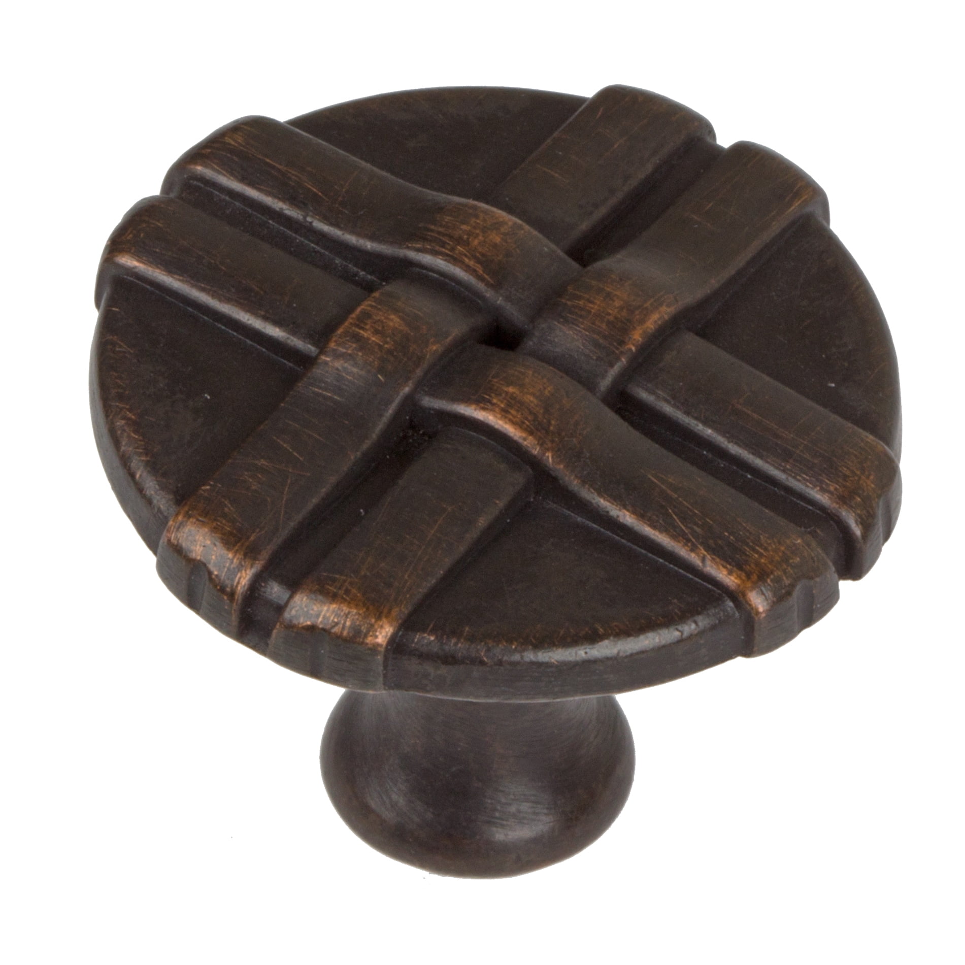 GlideRite 1-1/4 in. Classic Weaved Cabinet Knob, Oil Rubbed Bronze, Pack of 10