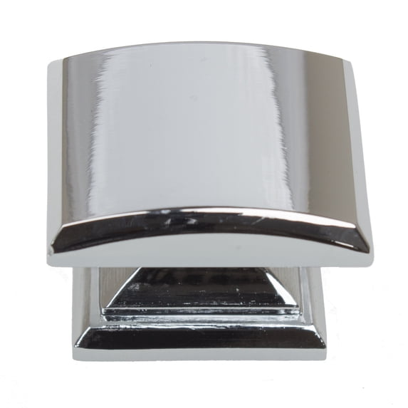 GlideRite 1-1/4 in. Domed Convex Square Cabinet Knob, Polished Chrome, Pack of 5
