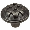 thumbnail image 1 of GlideRite 1-1/4 in. Round Braided Cabinet Knob, Satin Pewter, Pack of 25, 1 of 5