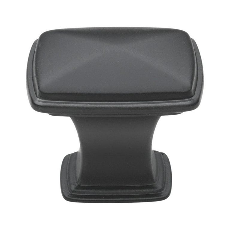 1-1/4 in. Matte Black Square Deco Cabinet Knobs (10-Pack) 1-1/4 in. Matte Black Square Deco Cabinet Knobs (10-Pack)