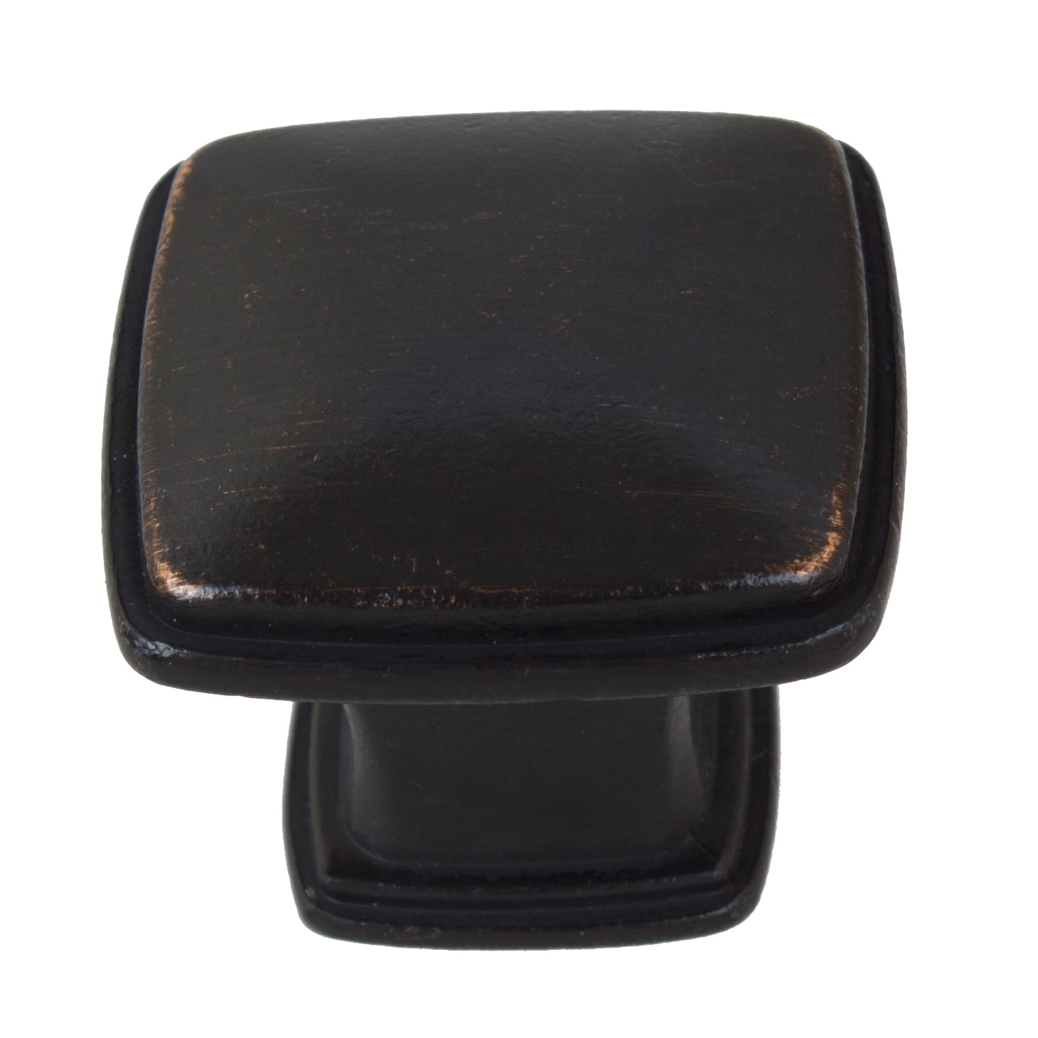 Oil Rubbed Bronze Square Cabinet Knob with Mounting Hardware