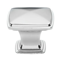 GlideRite 1-1/4 in. Square Cabinet Knob, Polished Chrome, Pack of 5
