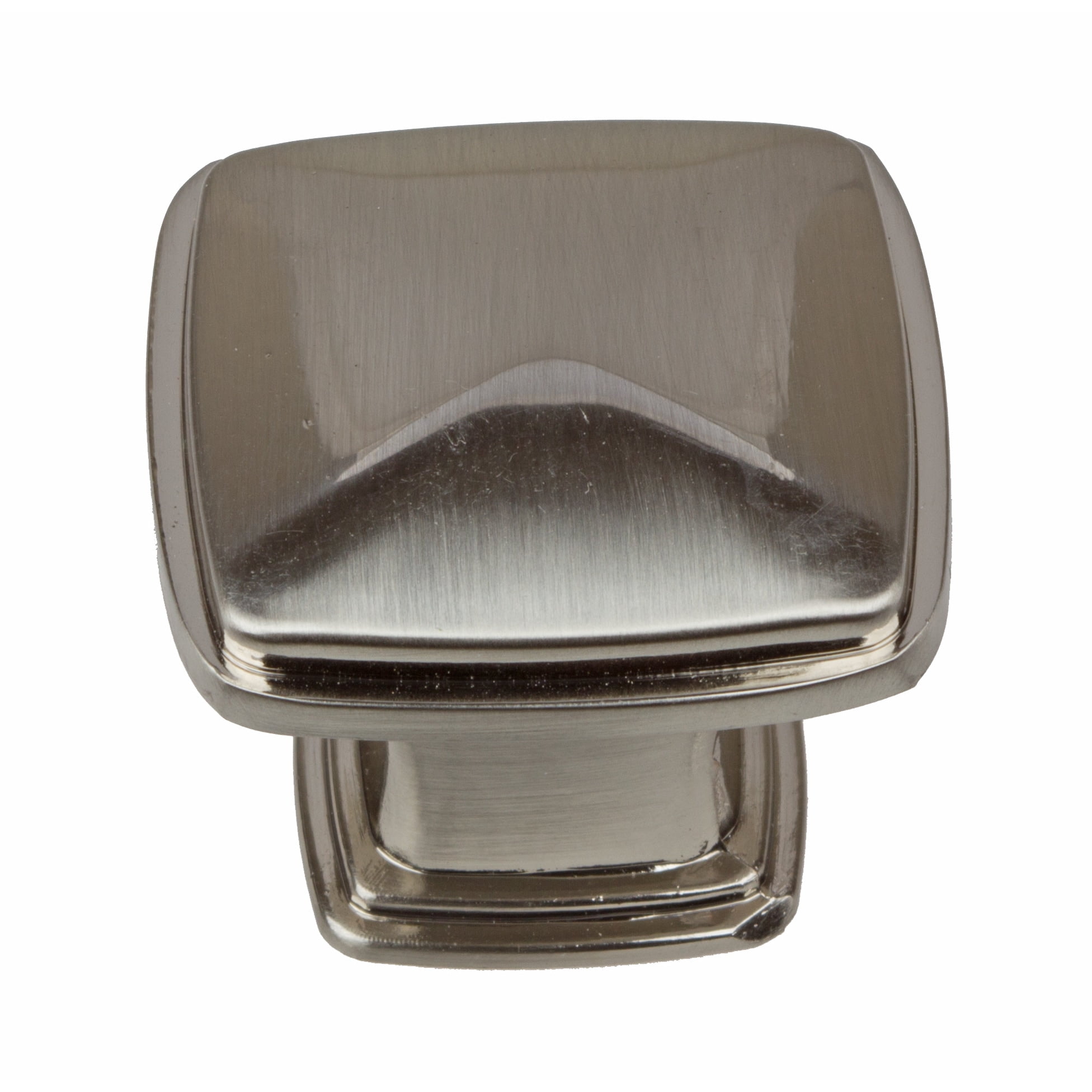 Brushed Nickel Square Cabinet Knobs with Mounting Hardware, 10-Pack