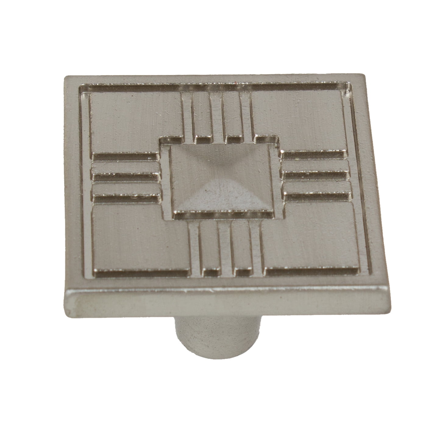 Satin Nickel Square Modern Cabinet Knob Multipack