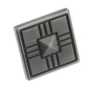 GLIDERITE HARDWARE GlideRite 1-1/4 in. Square Deco Cabinet Knob, Satin Pewter, Pack of 10