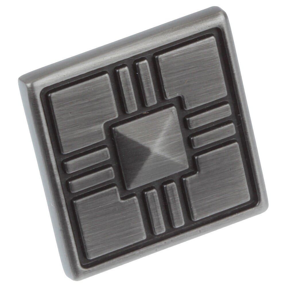 GlideRite 1-1/4 In. Square Deco Cabinet Knob, Antique Brass