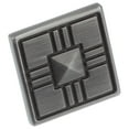 thumbnail image 1 of GlideRite 1-1/4 in. Square Deco Cabinet Knob, Satin Pewter, Pack of 25, 1 of 3