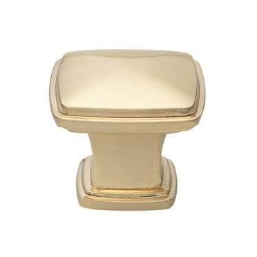 GlideRite 1-1/4 in. Square Decorative Cabinet Knob, Champagne Gold - 81091-CHPG, 1 Pack