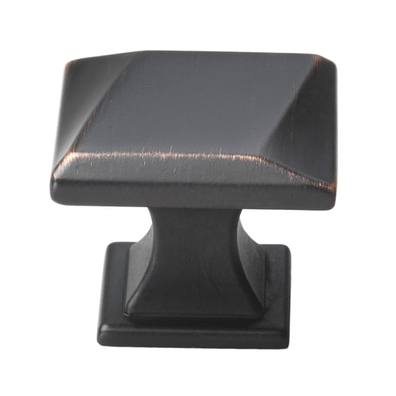 GlideRite 1-1/4 in. Square Twisted Drawer Cabinet Knob, Oil Rubbed Bronze - 5865-ORB, 25 Pack